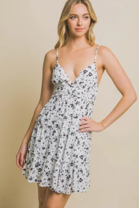 LOVE TREE Floral Tiered Cami Mini Dress