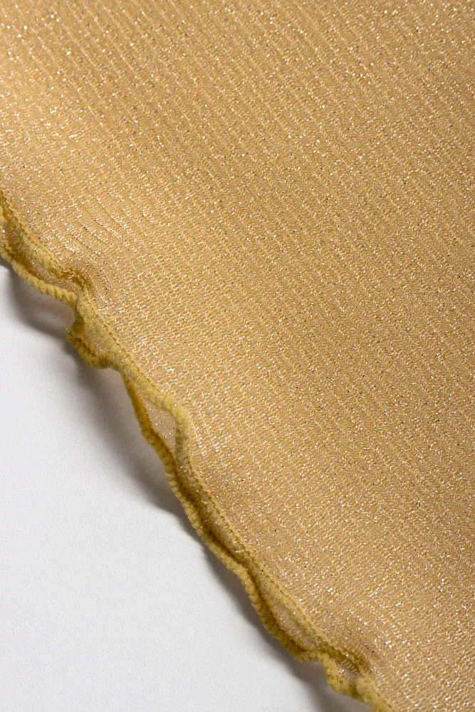 Mesh Swim Coverup Skirt Gold