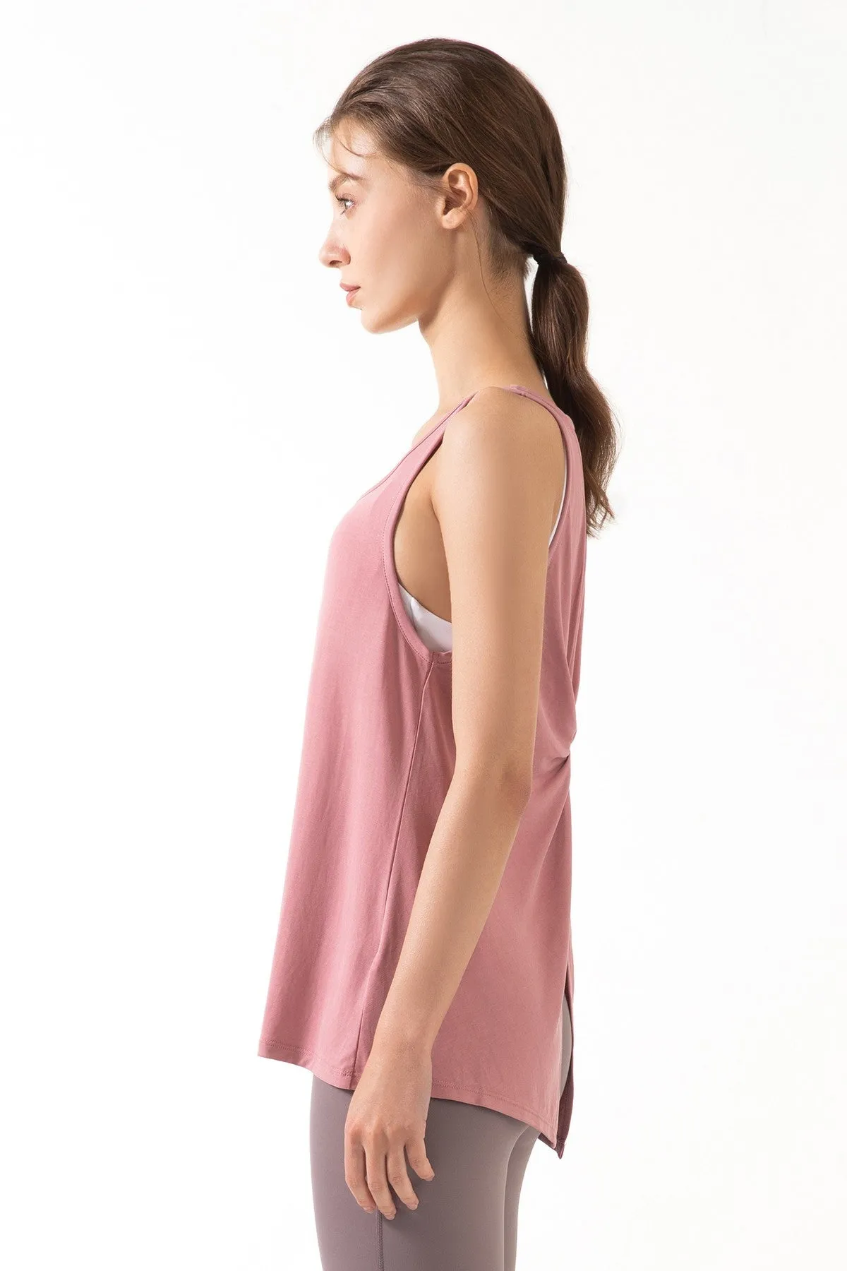 Open Back Sleeveless Tank Tops