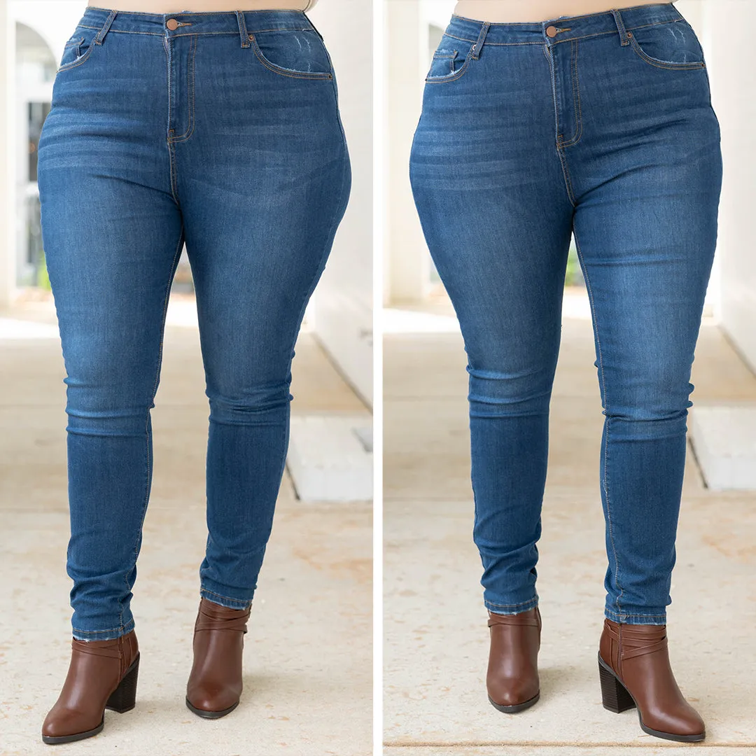 Out Of My Mind Jeggings, Blue