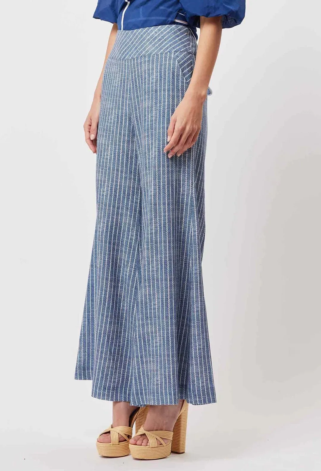 Panama Linen Viscose Wide Pant