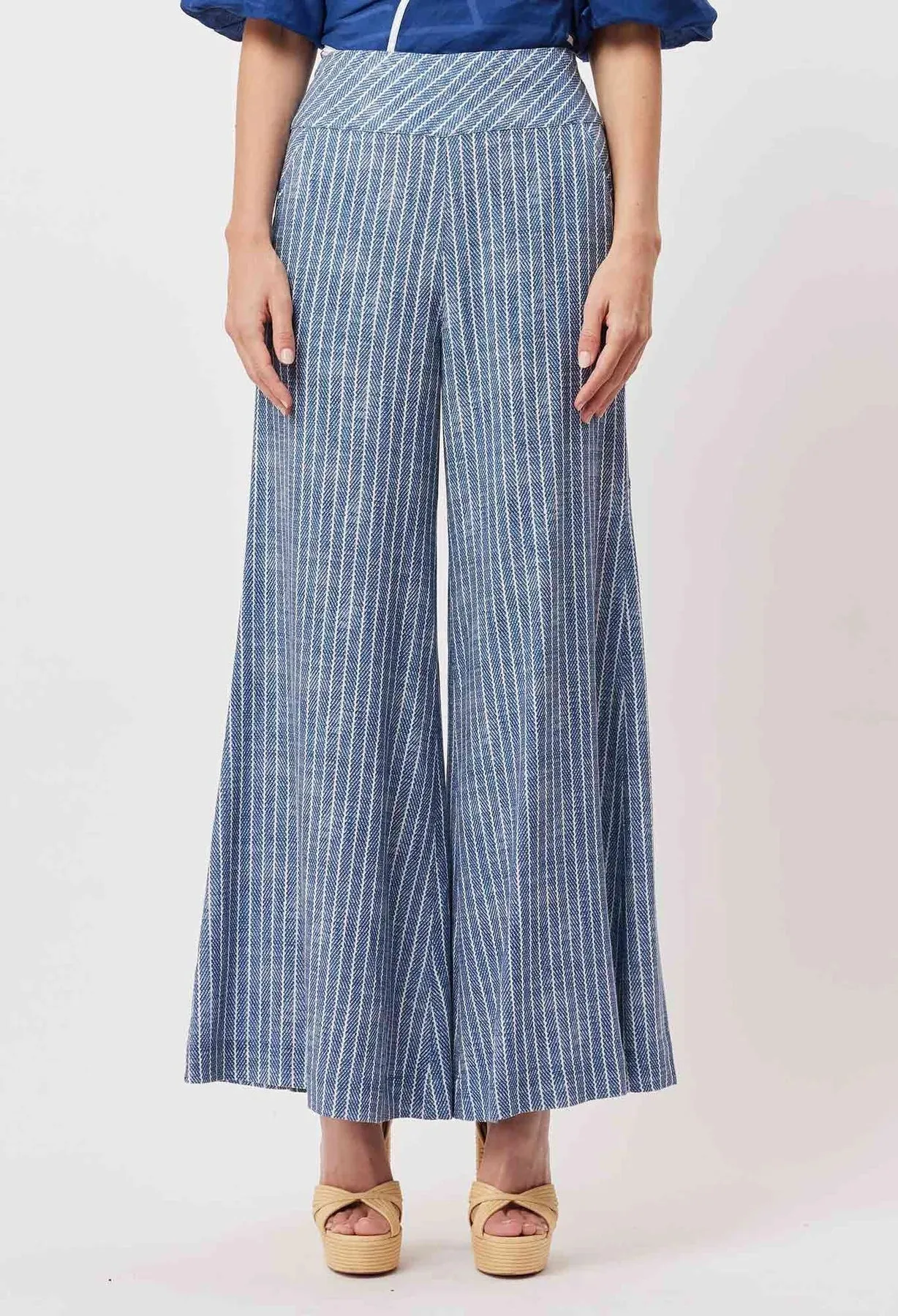 Panama Linen Viscose Wide Pant