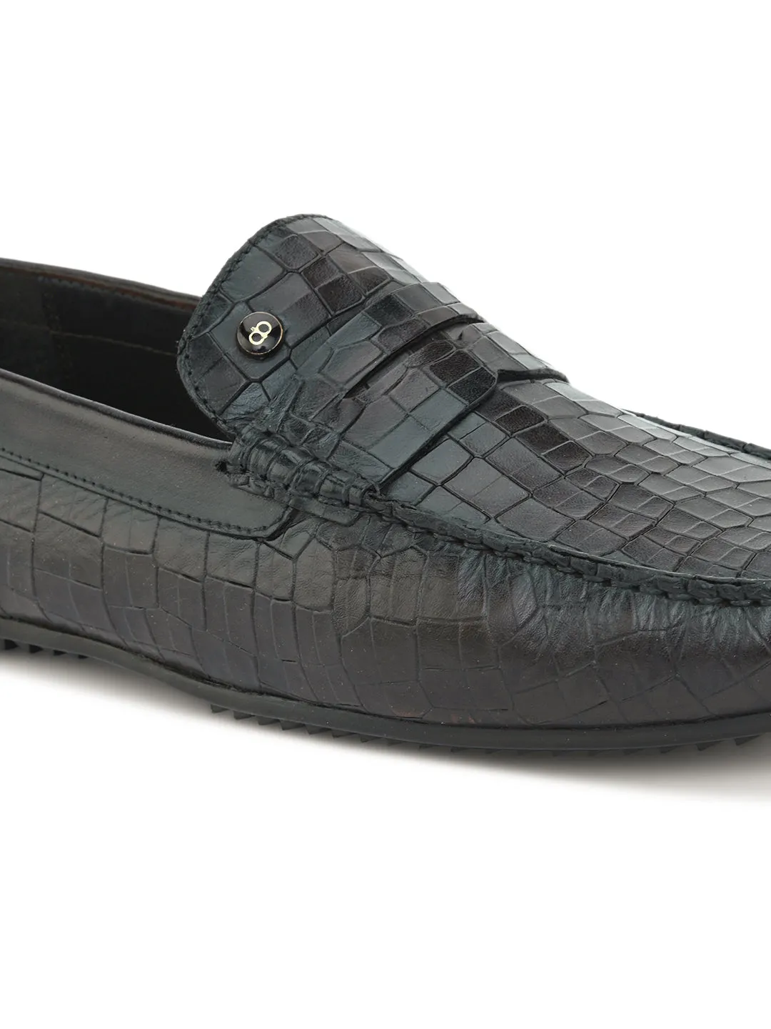 PELLE ALBERO Men's Brown Slip On Casual Loafer