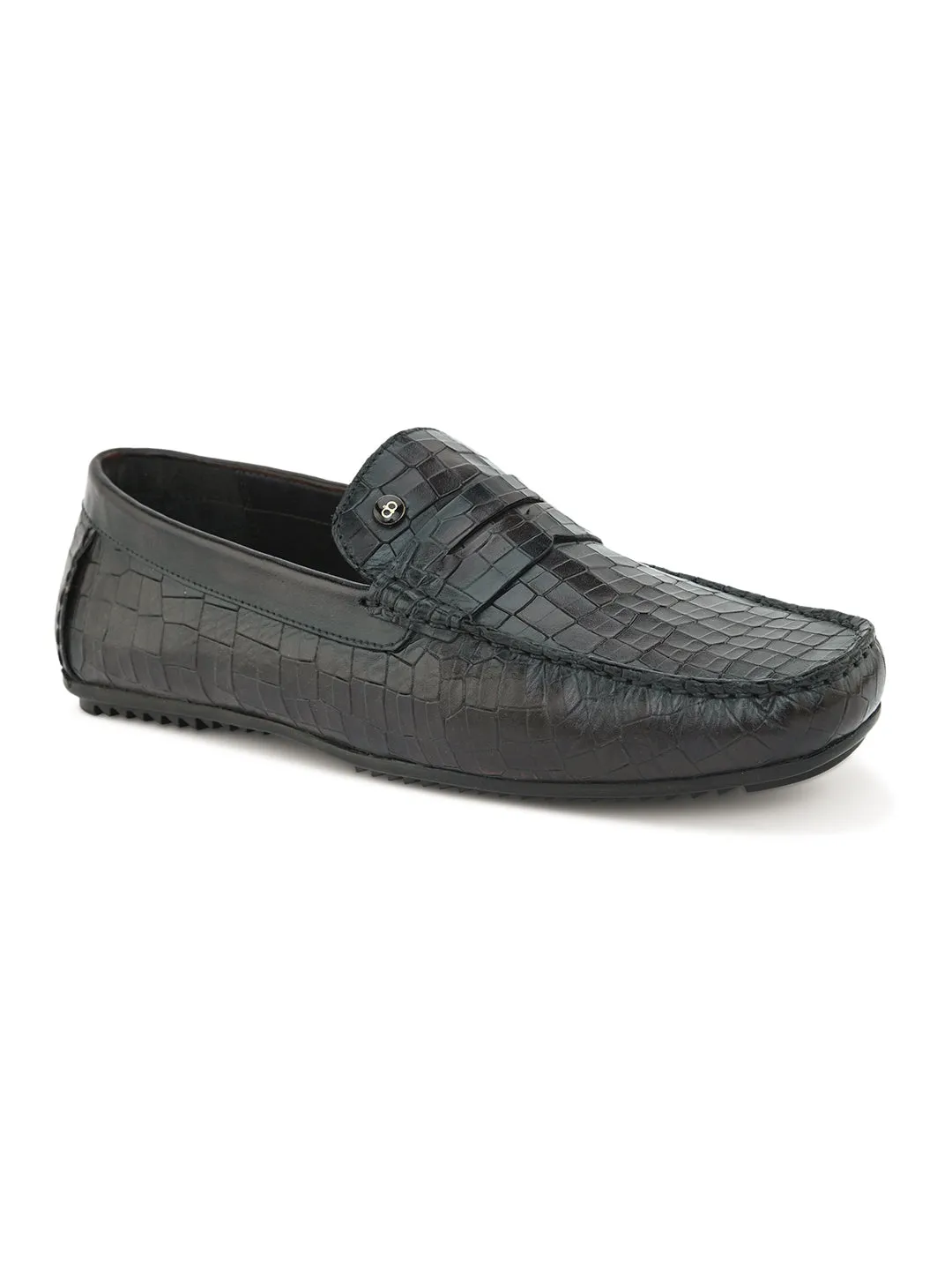 PELLE ALBERO Men's Brown Slip On Casual Loafer