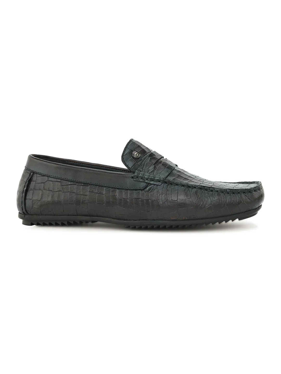 PELLE ALBERO Men's Brown Slip On Casual Loafer