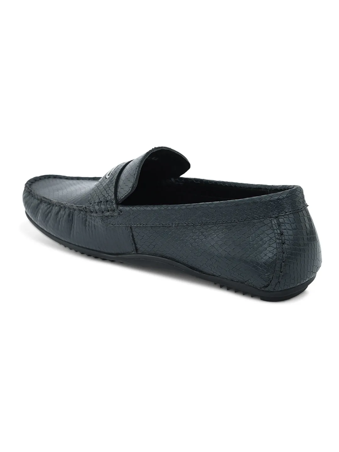 PELLE ALBERO Men's Navy Slip On Casual Loafer