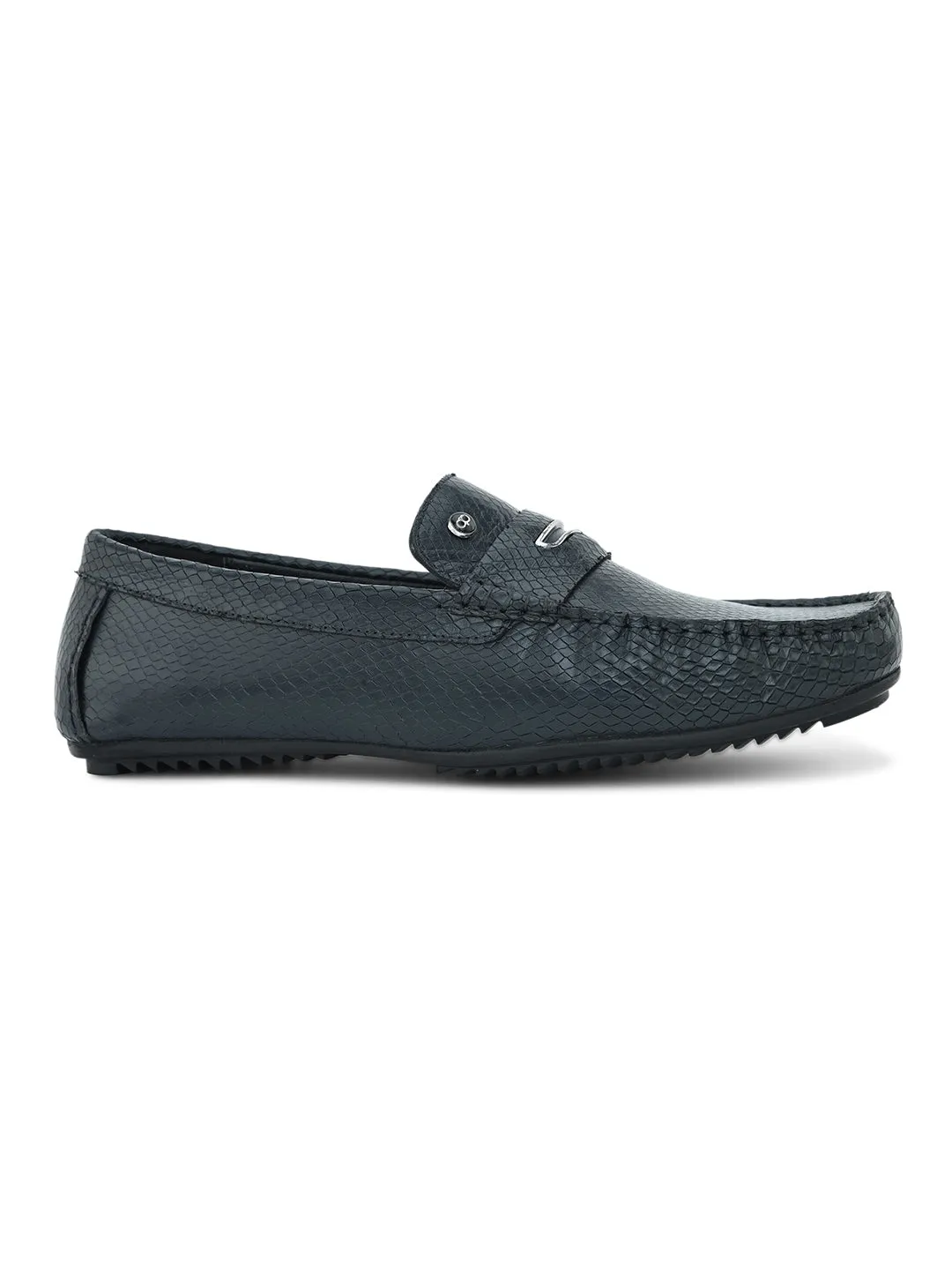 PELLE ALBERO Men's Navy Slip On Casual Loafer