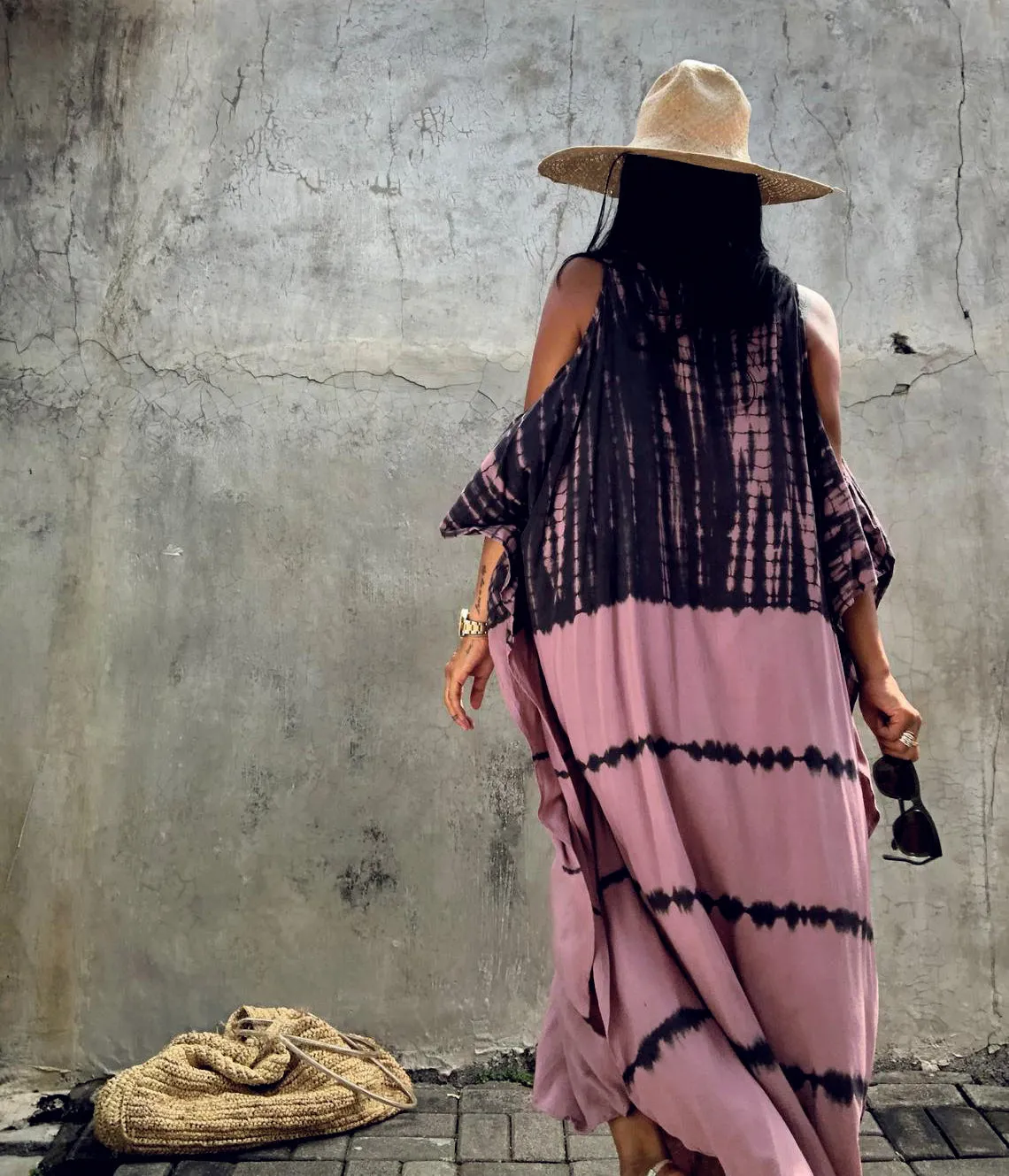 Printed Short Sleeve Kaftan Cover Up for Beachwear