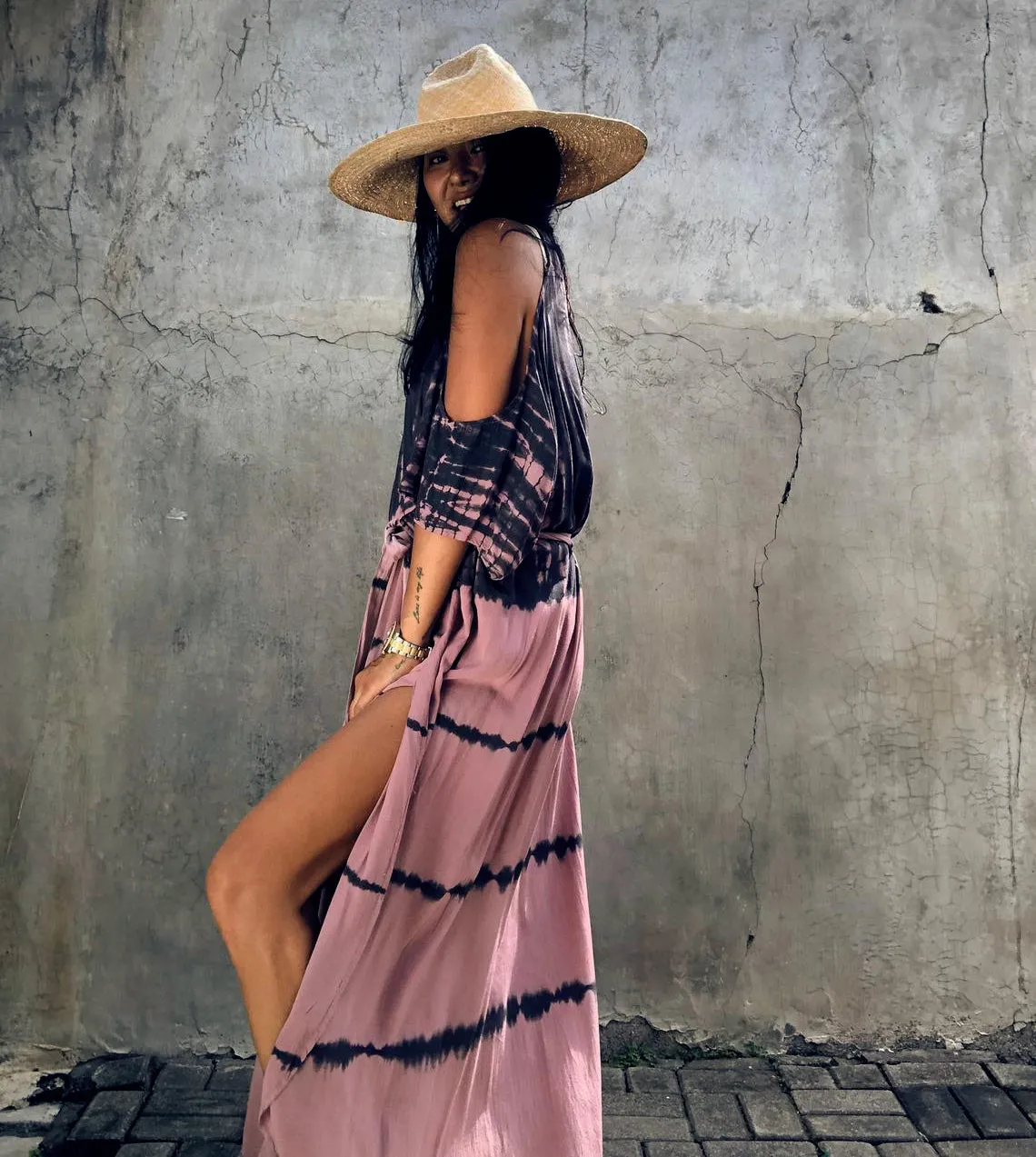 Printed Short Sleeve Kaftan Cover Up for Beachwear