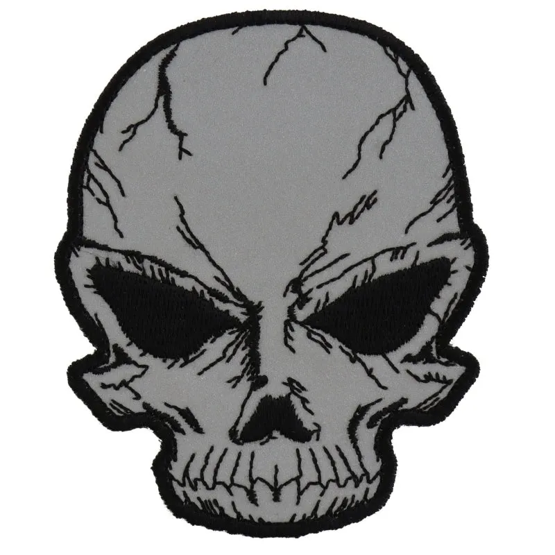 Reflective Small Cracked Skull Patch