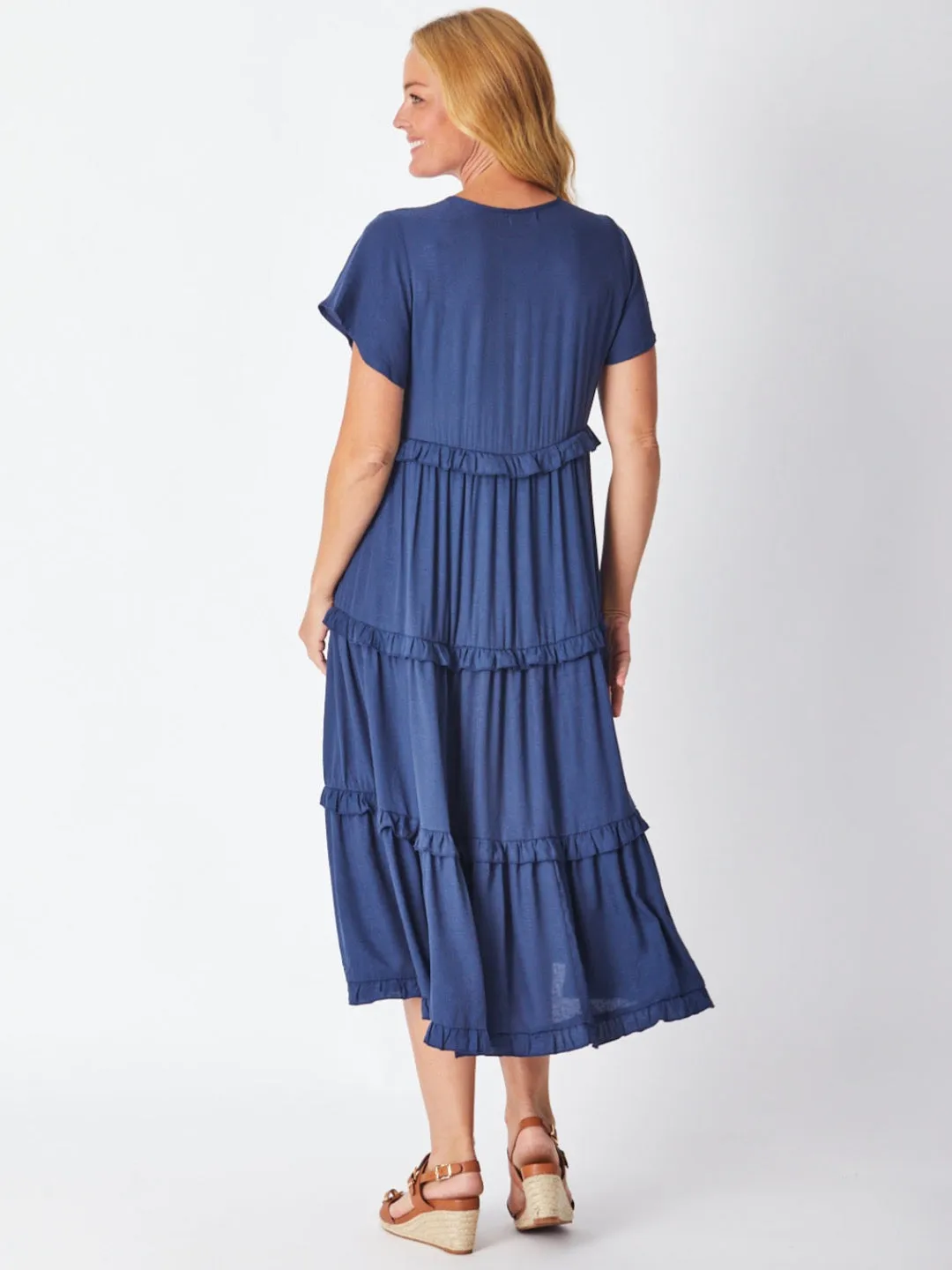 Ruffle Tier Dress - Ink 26527-S