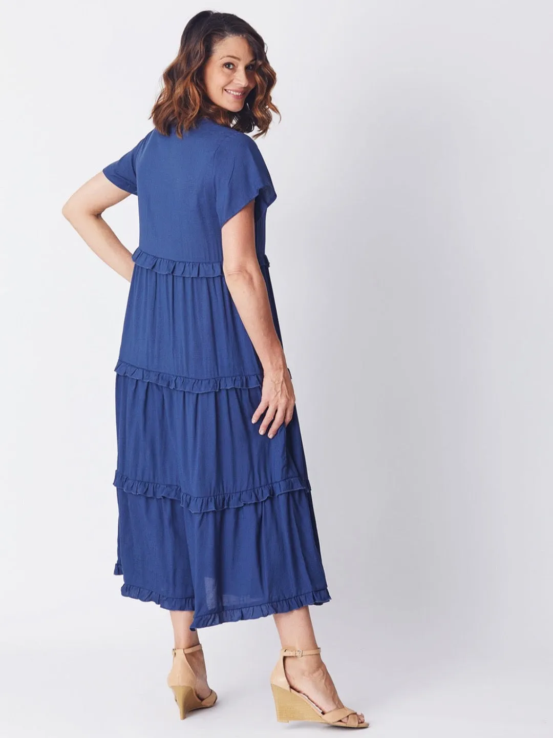 Ruffle Tier Dress - Ink 26527-S
