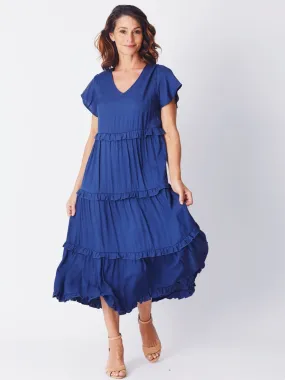 Ruffle Tier Dress - Ink 26527-S