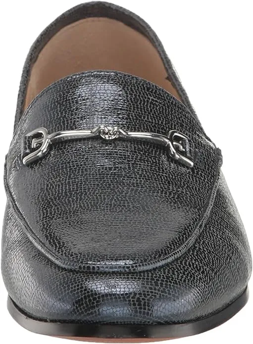 Sam Edelman Loraine Metallic Denim Almond Toe Slip On Classic Vamp Loafers