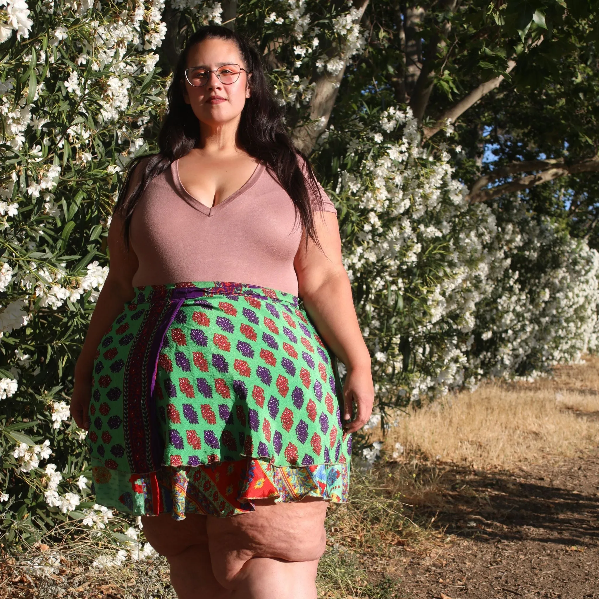 Seconds and Surplus Knee-Length-Mini Sari Wrap Skirts