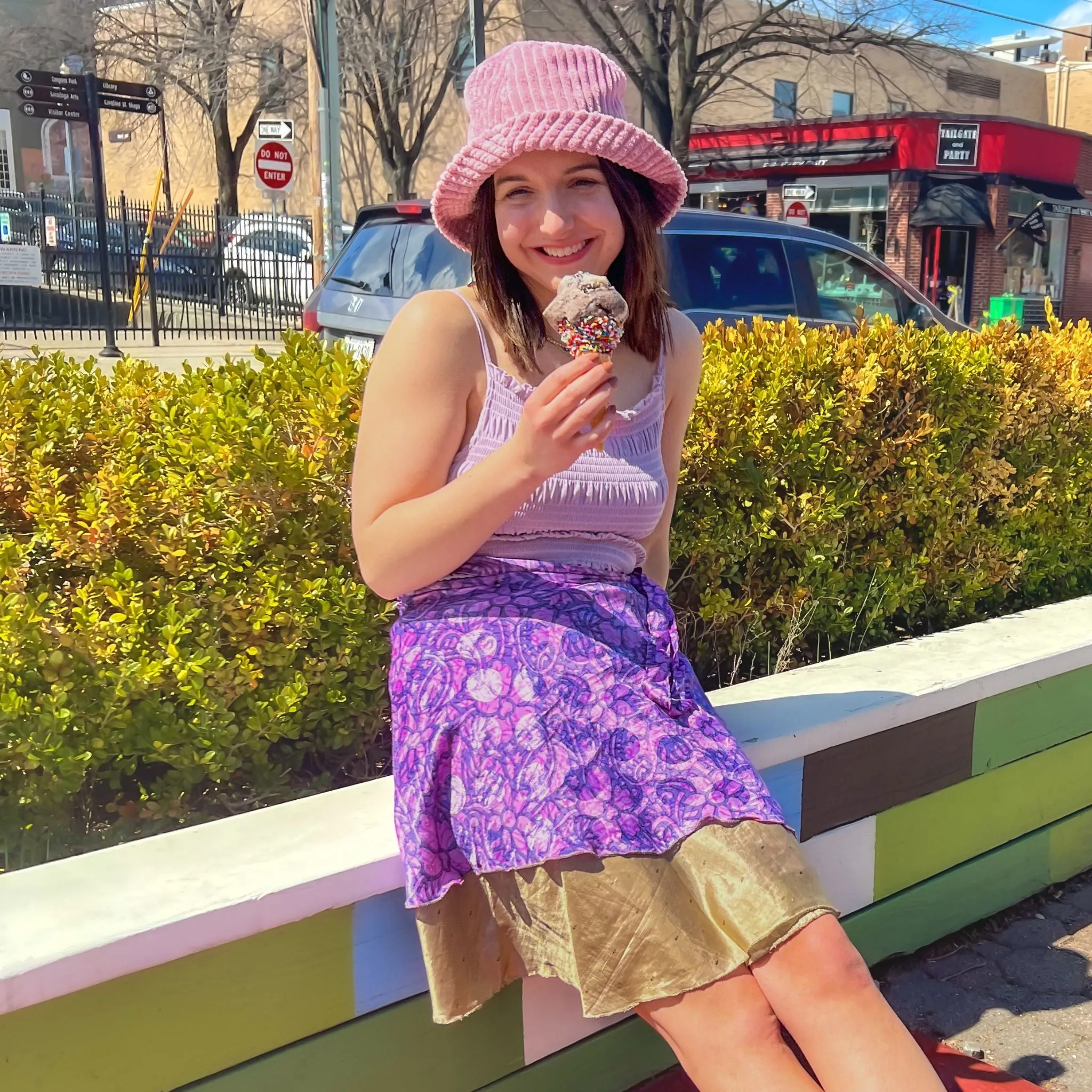 Seconds and Surplus Knee-Length-Mini Sari Wrap Skirts
