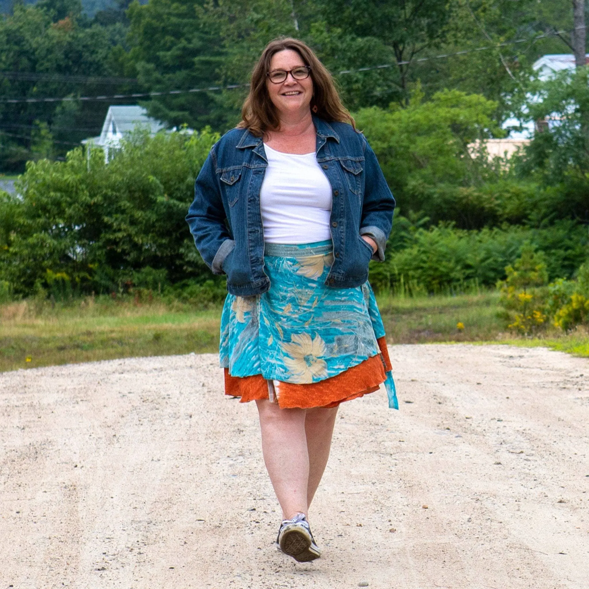 Seconds and Surplus Knee-Length-Mini Sari Wrap Skirts