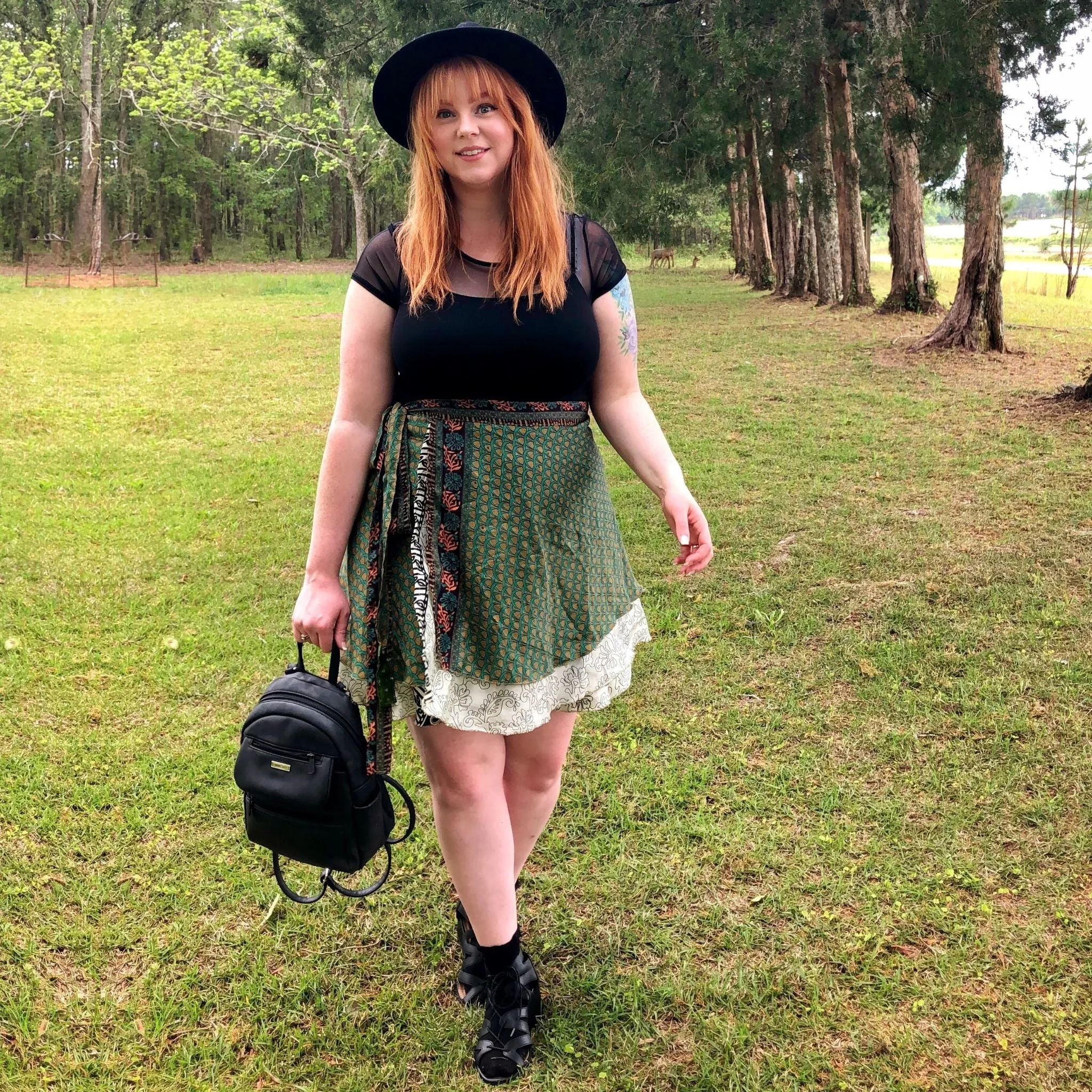 Seconds and Surplus Knee-Length-Mini Sari Wrap Skirts