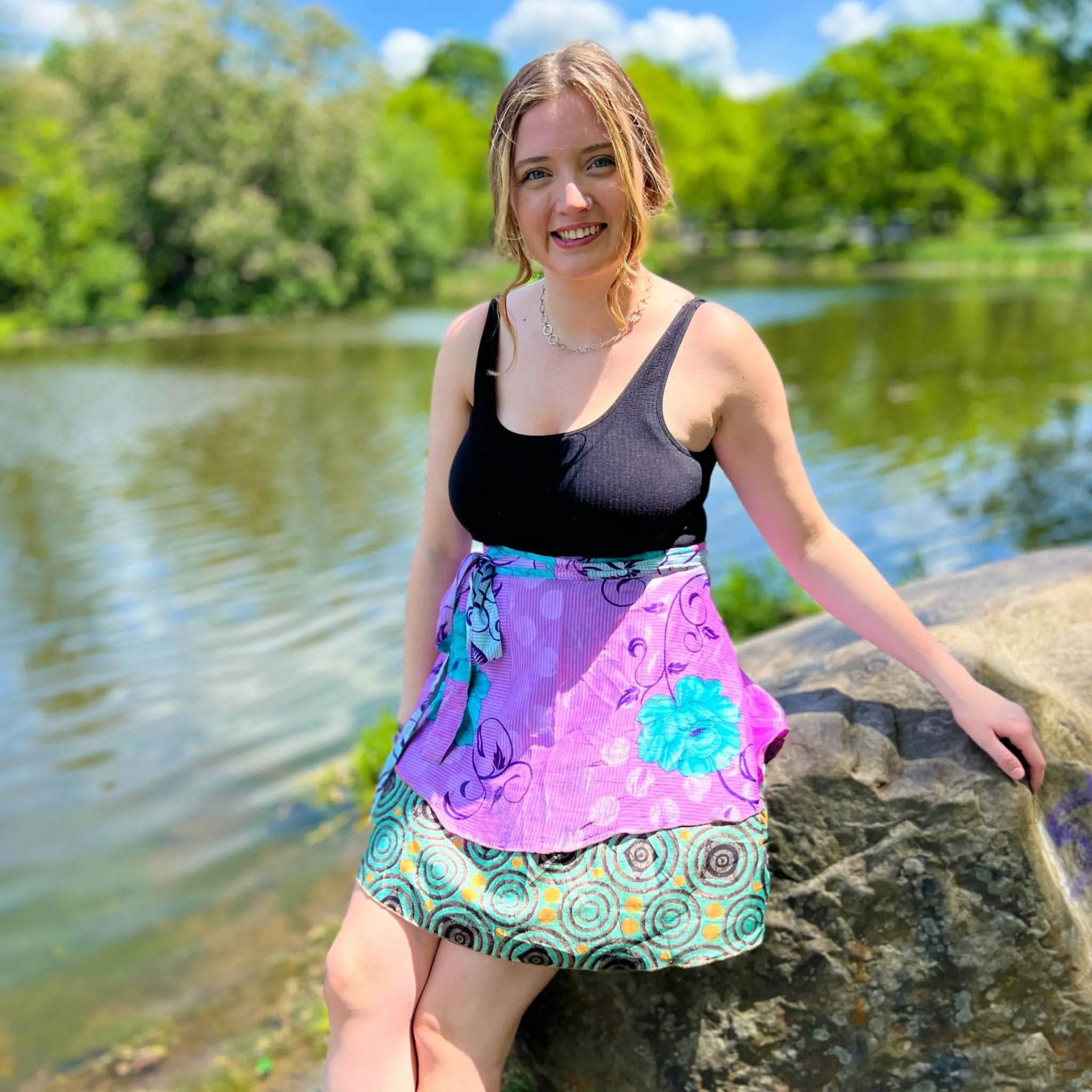 Seconds and Surplus Knee-Length-Mini Sari Wrap Skirts