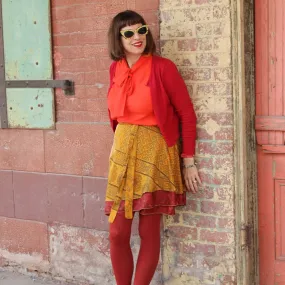Seconds and Surplus Knee-Length-Mini Sari Wrap Skirts