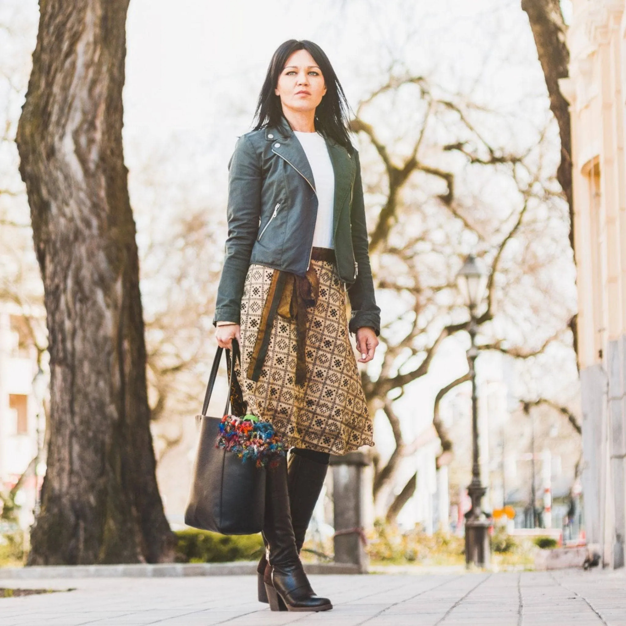 Seconds and Surplus Knee-Length-Mini Sari Wrap Skirts