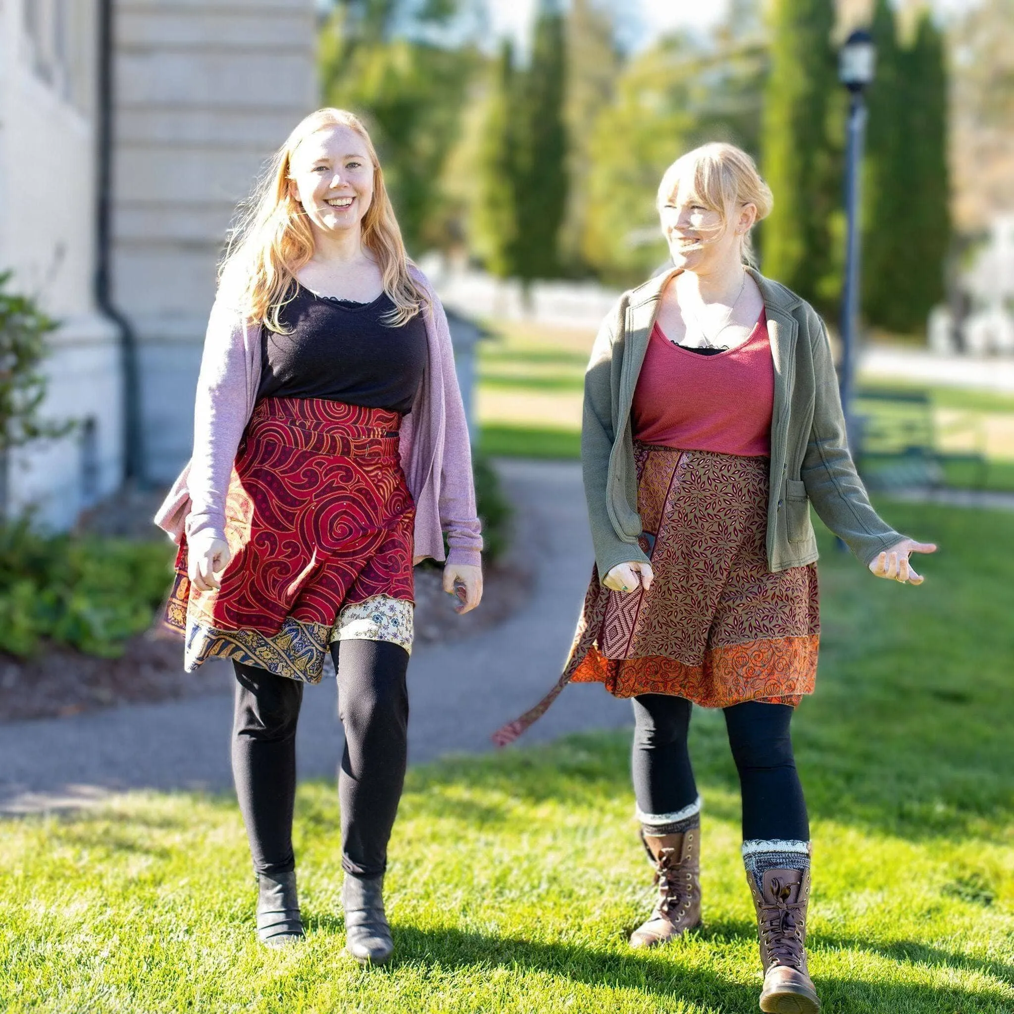 Seconds and Surplus Knee-Length-Mini Sari Wrap Skirts