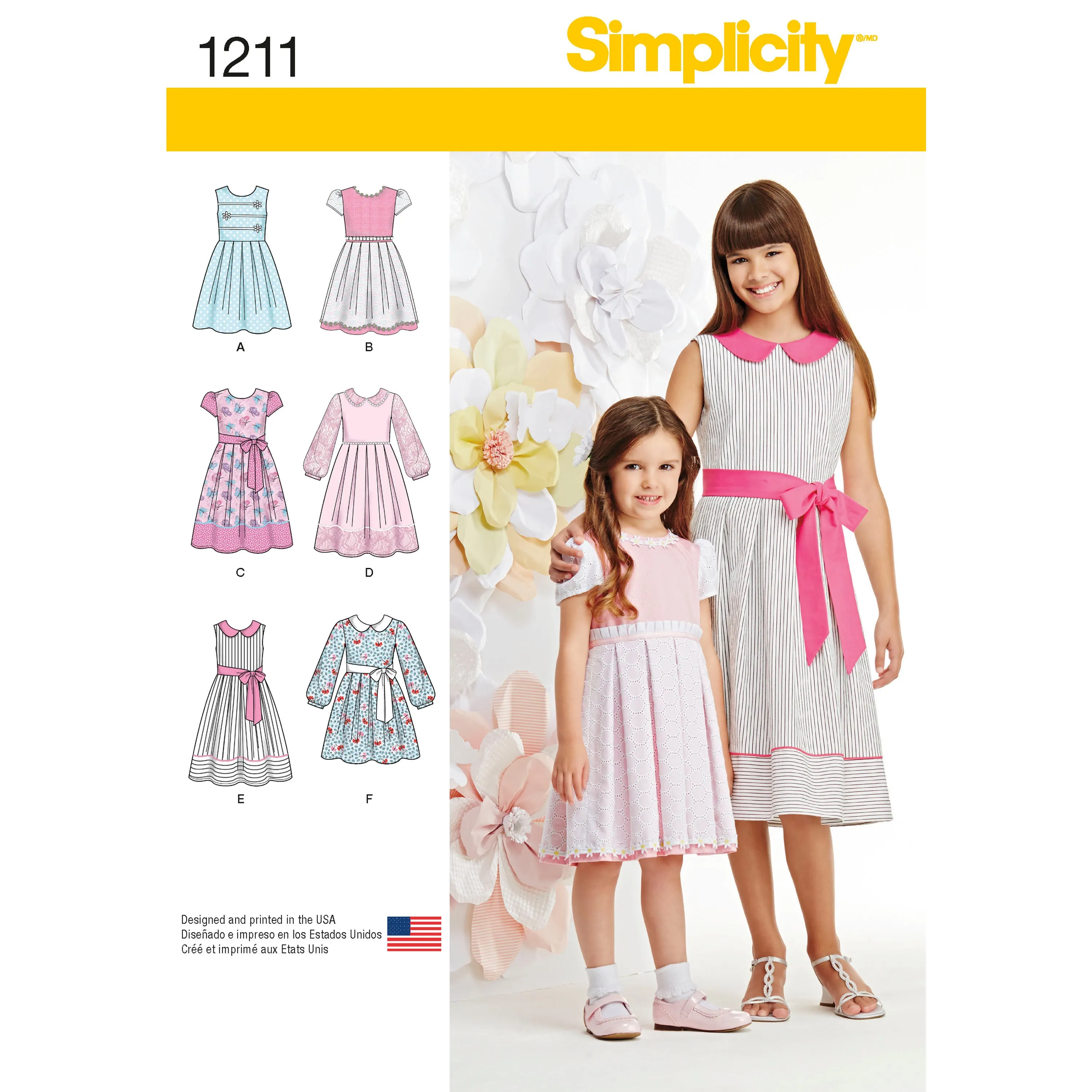 Simplicity Pattern 1211 Child's and Girls' Dress in two lengths