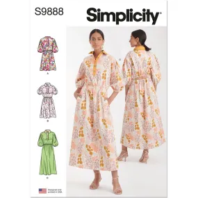 Simplicity Sewing Pattern S9888 Misses' Dresses