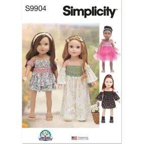 Simplicity Sewing Pattern S9904 18" Doll Clothes By Carla Reiss Design