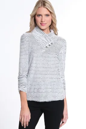 Snow White w/ Black Stripe Triple Knit Top