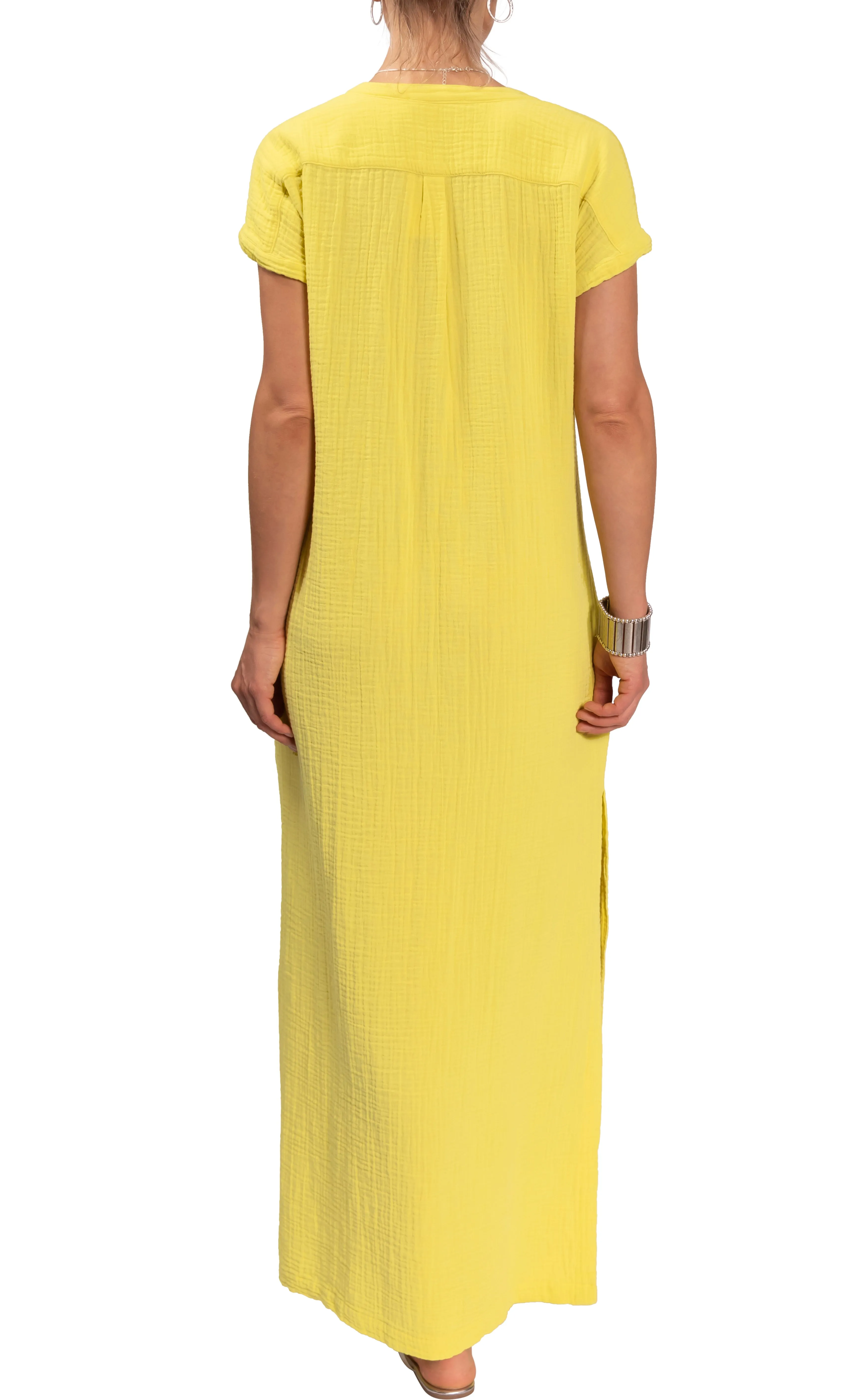 Stacey Caftan - Pineapple Cotton Bubble Gauze