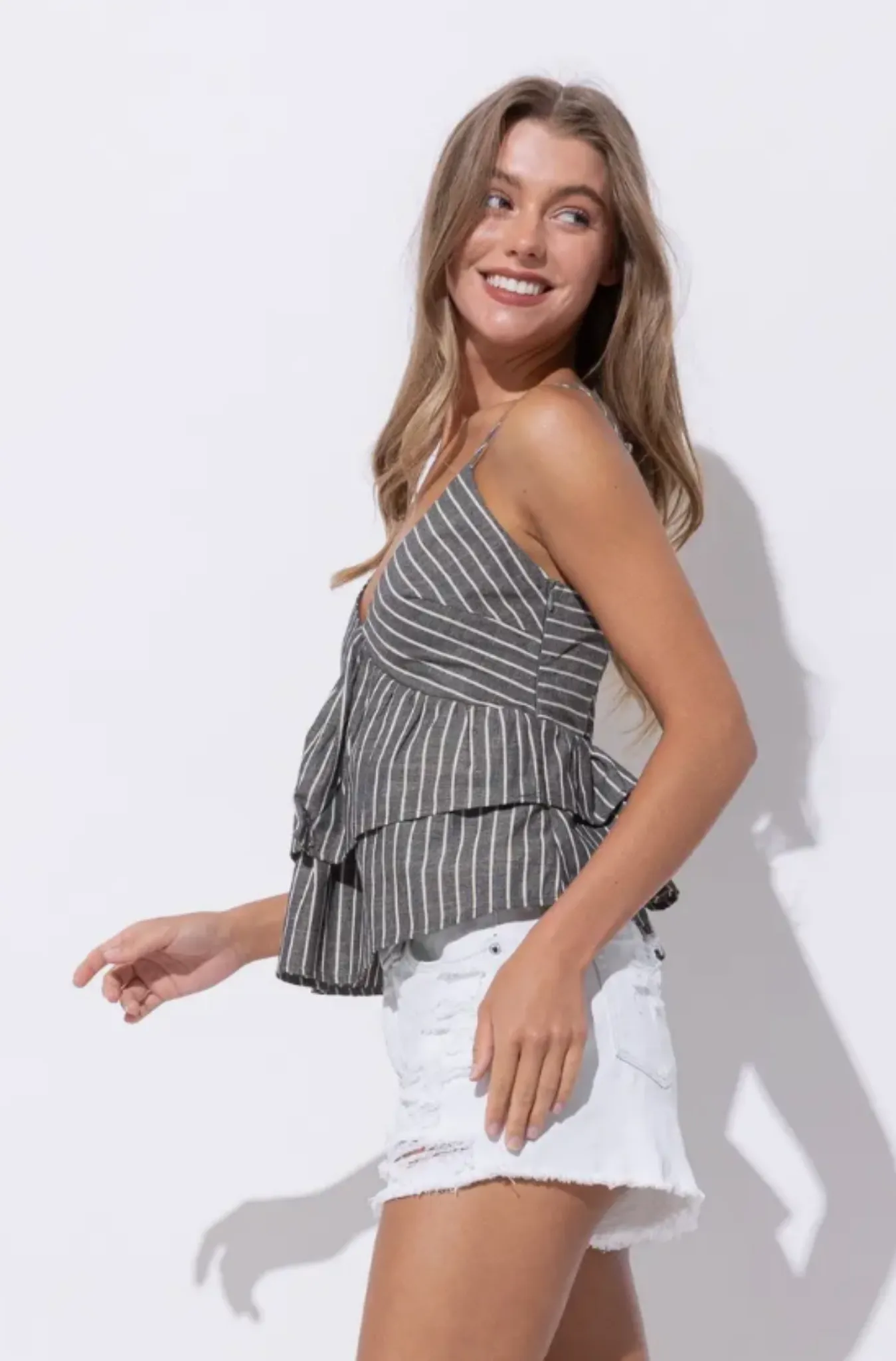 Striped Tiered Tank