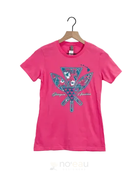 STRONGARM HAWAIIANS - Floral Kahili Womens Pink T-Shirt