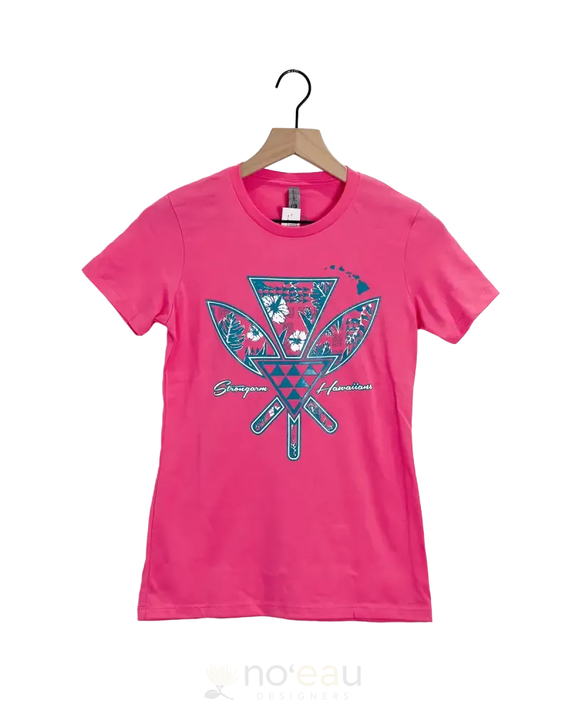 STRONGARM HAWAIIANS - Floral Kahili Womens Pink T-Shirt