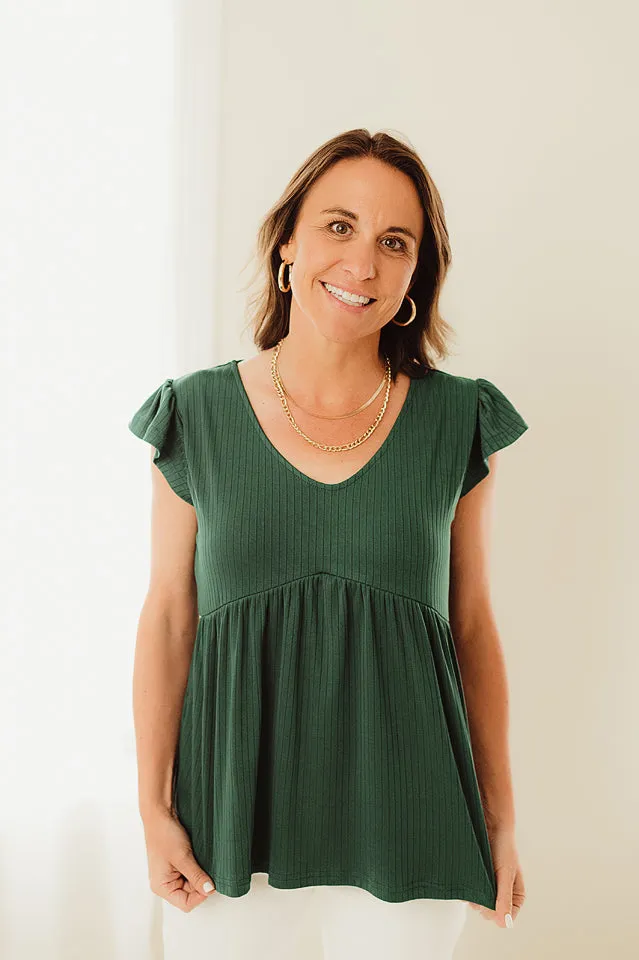 Textured Babydoll Tunic Top