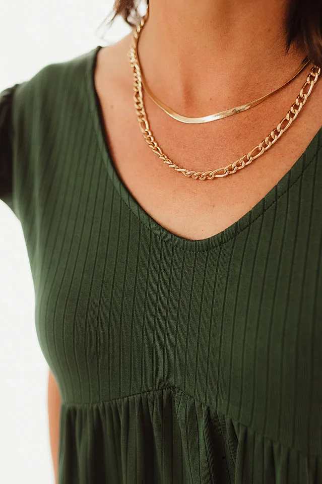 Textured Babydoll Tunic Top