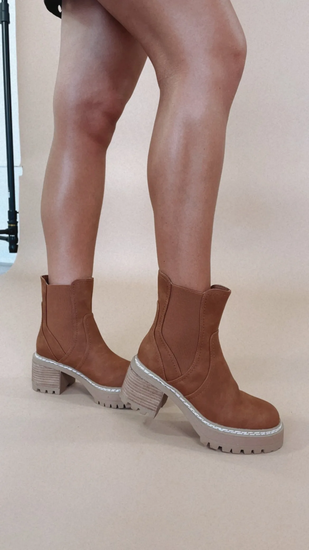 Torren Heeled Boots, Cognac