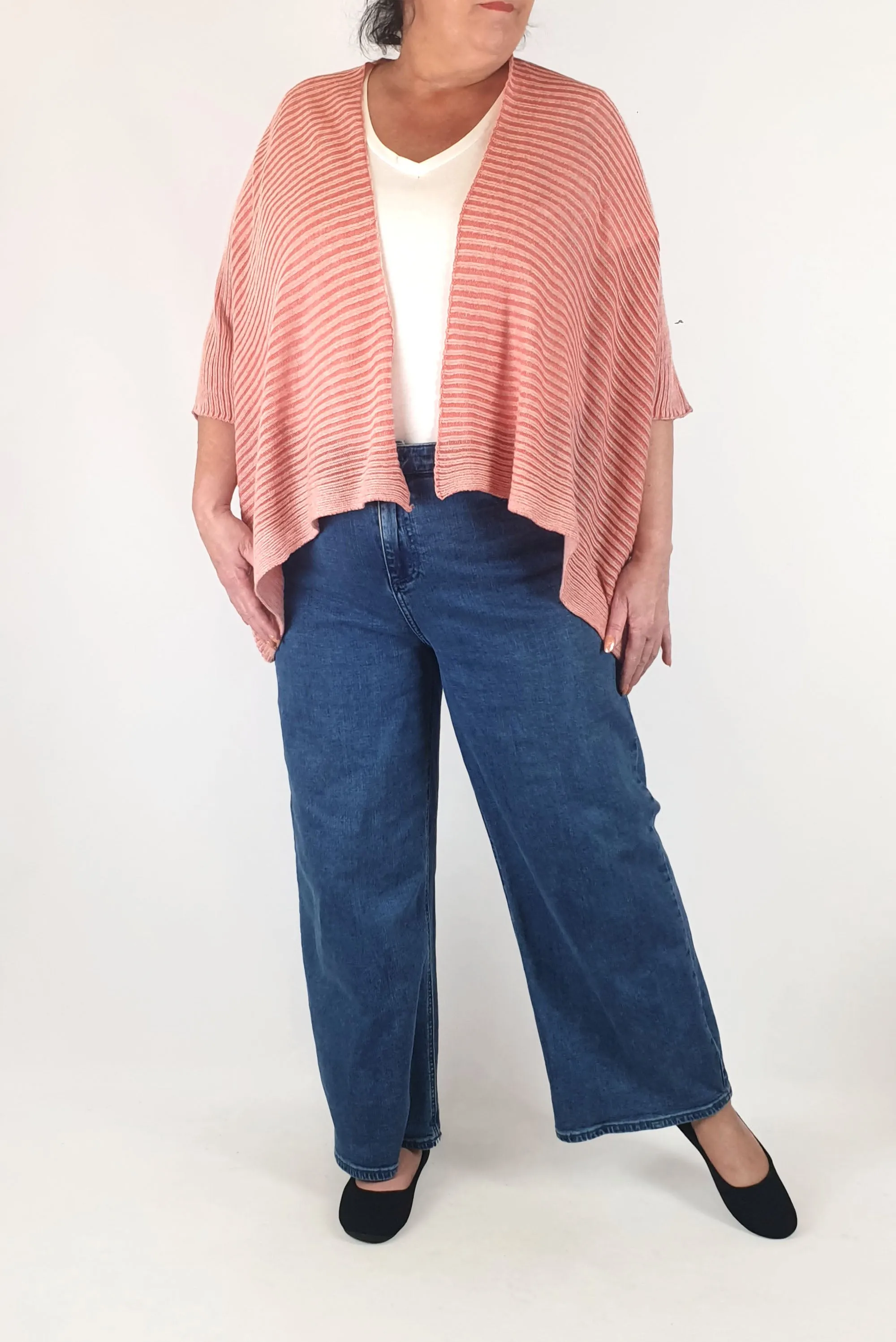 Uimi red cotton cashmere top one size