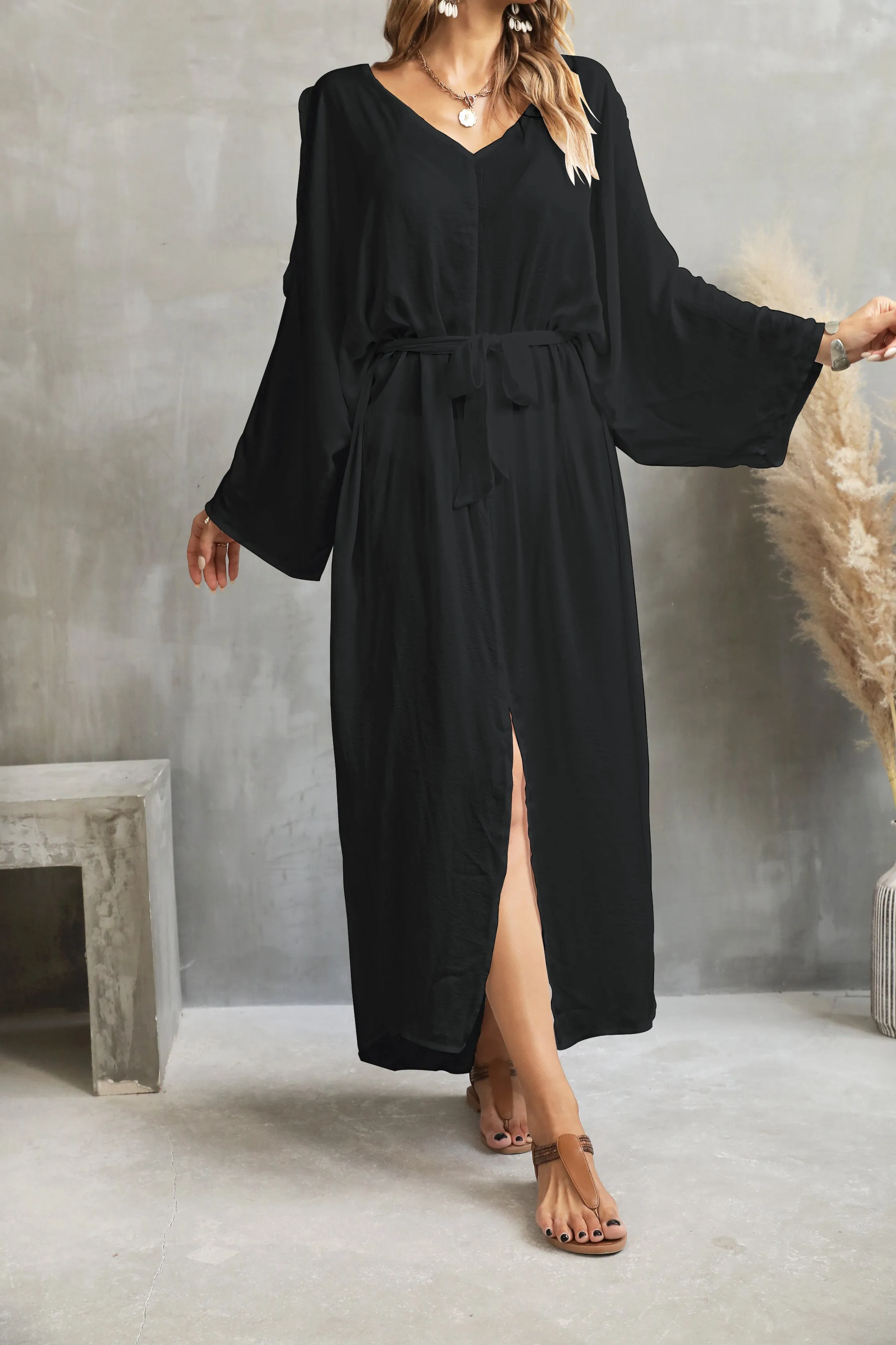 V-Neck Batwing Women's Beach Kaftan Cover Up