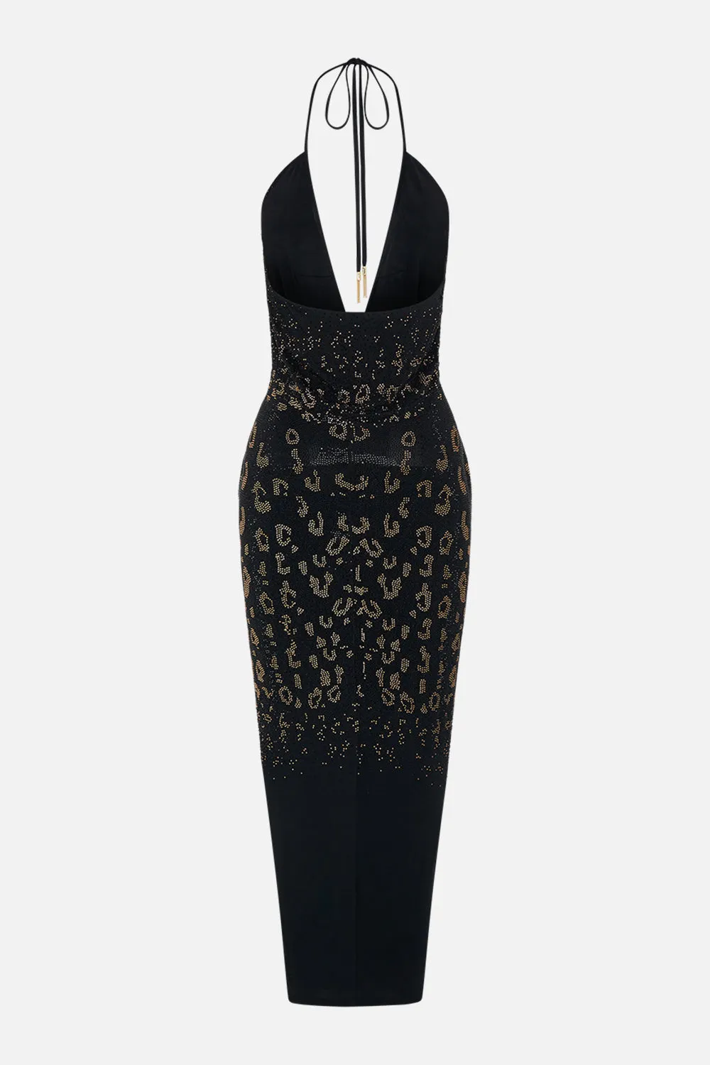 V NECK GATHERED JERSEY DRESS MOSAIC MUSE