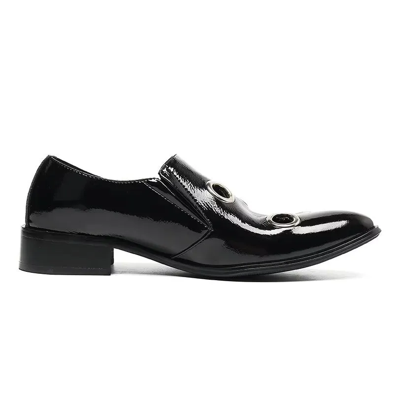 Veltique Leather Monk Slip-Ons