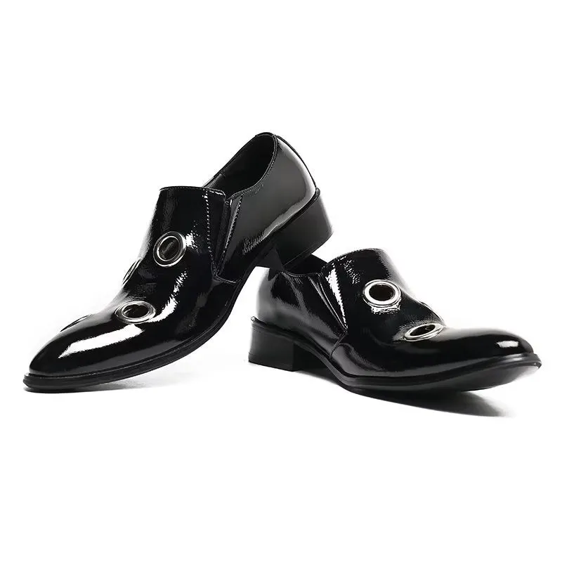 Veltique Leather Monk Slip-Ons