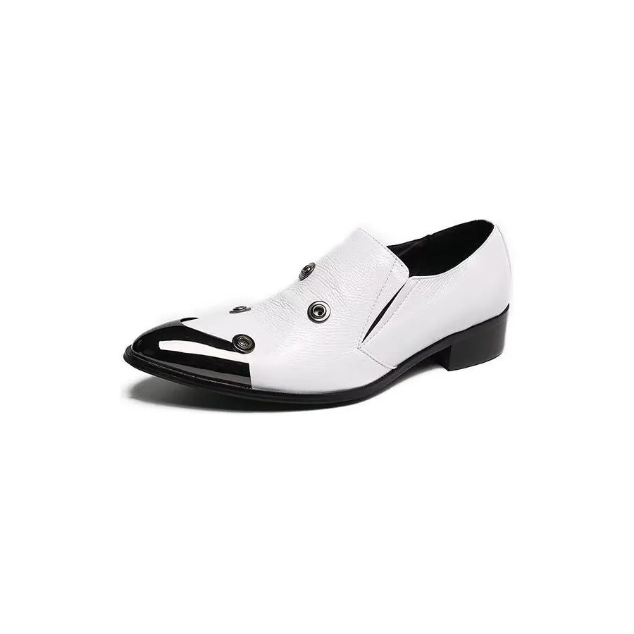 Veltique Leather Monk Slip-Ons