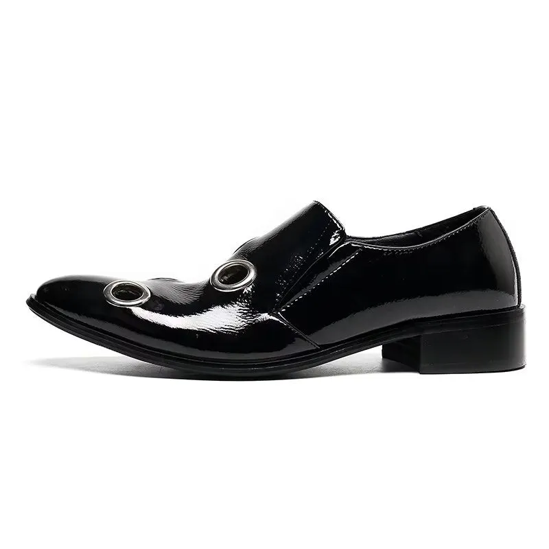 Veltique Leather Monk Slip-Ons
