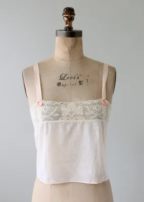 Vintage 1920s French Mesh and Lace Brassiere