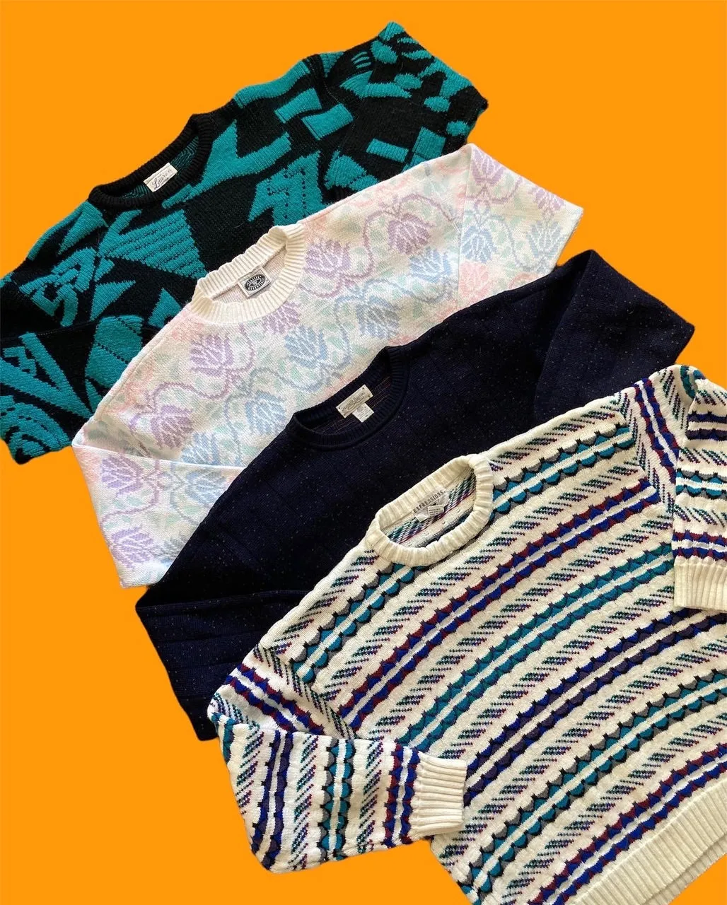 Vintage Funky Knit Sweaters 80s 90s (20 pieces)