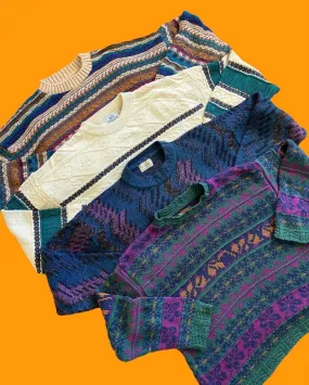 Vintage Funky Knit Sweaters 80s 90s (20 pieces)