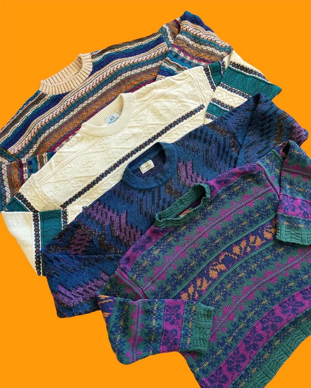 Vintage Funky Knit Sweaters 80s 90s (20 pieces)